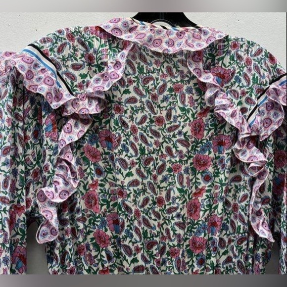 Diane Freis Original Georgette Maxi Dress Bohemian flower Floral Printed - Picture 3 of 16